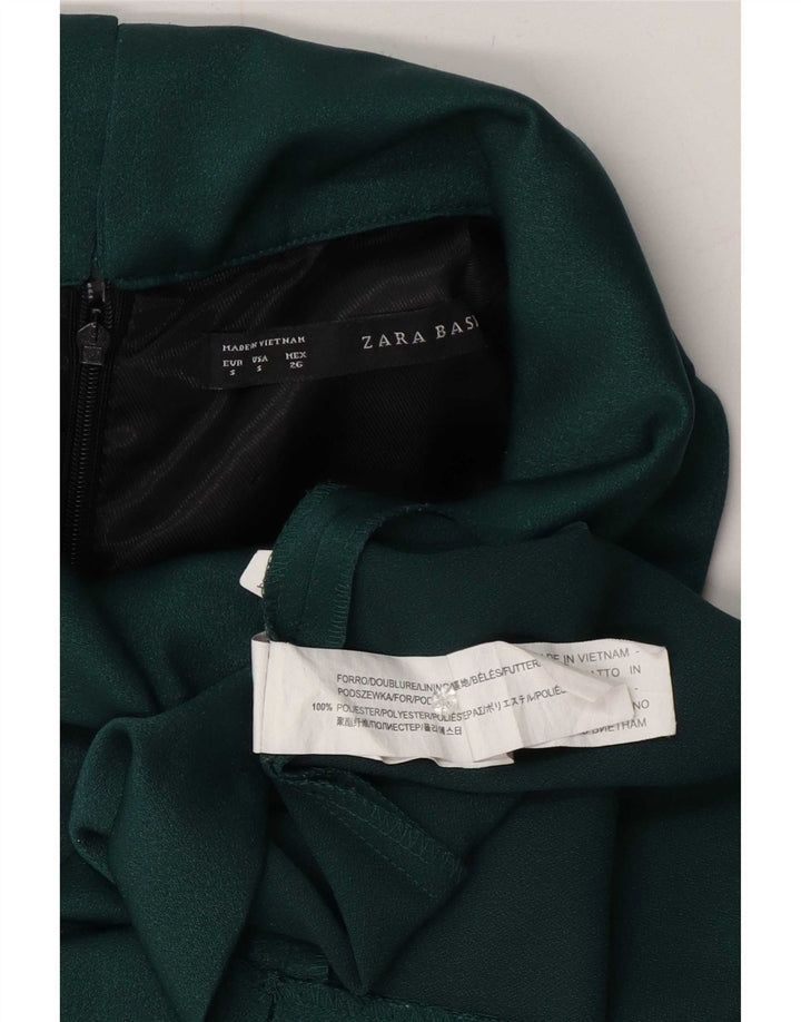 Rochie teacă fără mâneci pentru femei Zara UK 10 Poliester verde mic