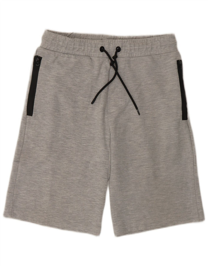 Pantaloni scurți sport pentru bărbați Zara, gri mediu, poliester pătat