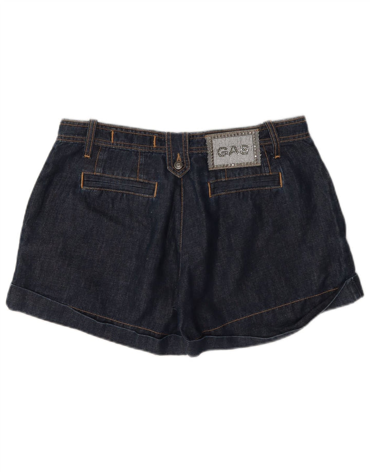 Pantaloni scurți din denim pentru femei Gas W29, bumbac albastru bleumarin mediu