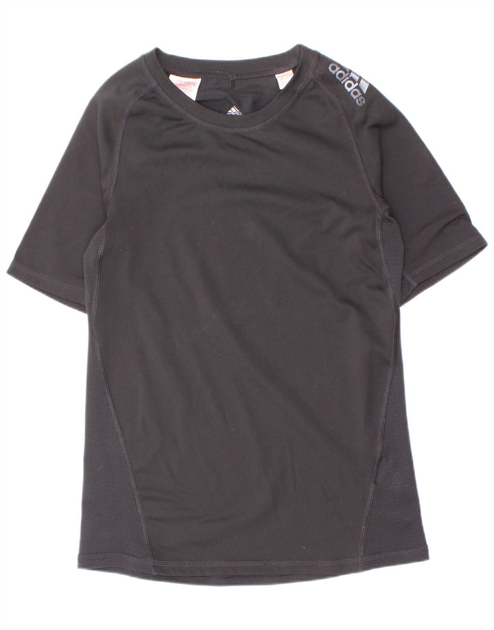 Tricou Adidas Climacool pentru baieti Top 11-12 ani poliester negru