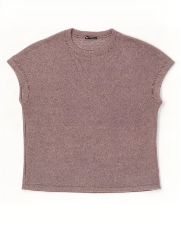 Tricou pentru femei Zara UK 14 Medium Gri Acrilic