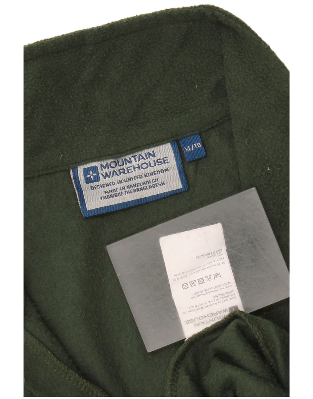 Pulover pentru bărbați Mountain Warehouse, cu fermoar și gât, poliester verde XL