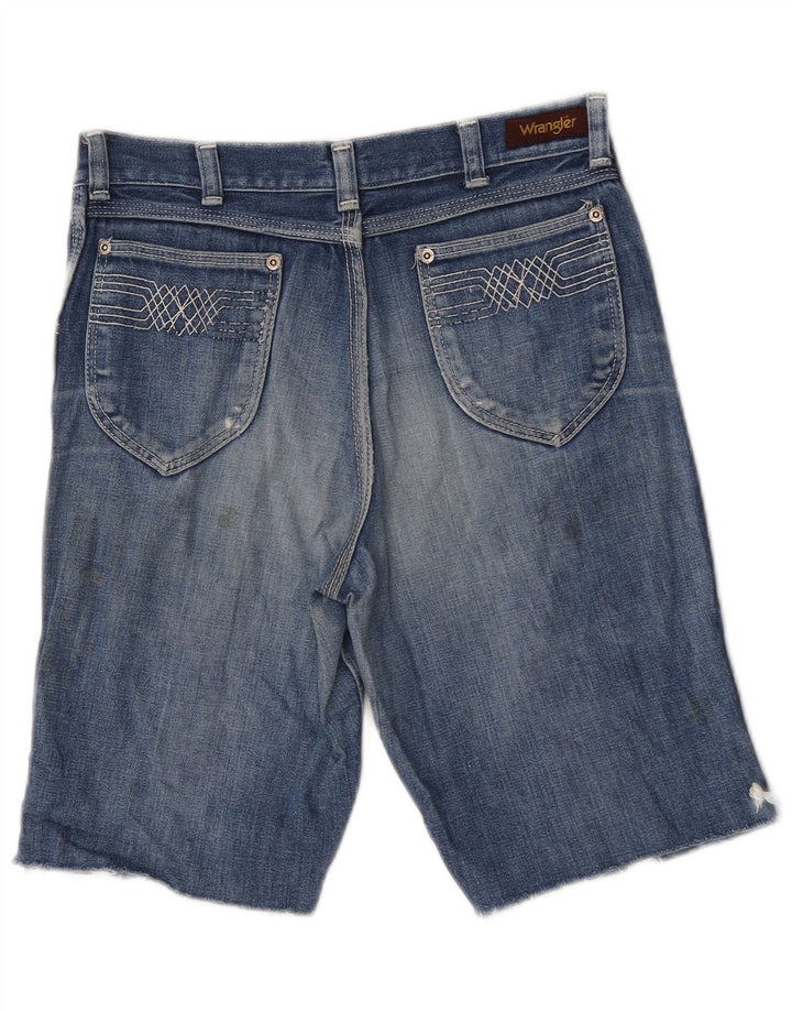 Pantaloni scurți din denim distressed Wrangler W29 Medium Blue
