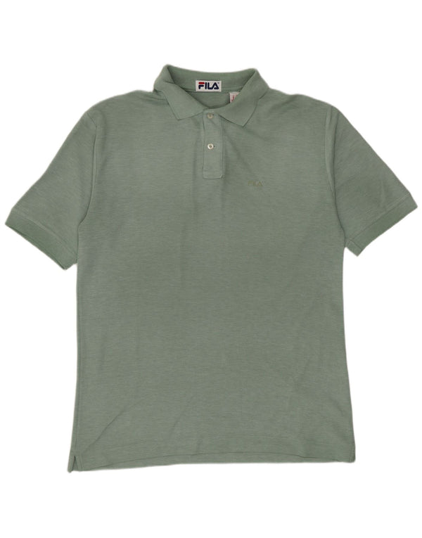 Tricou polo Fila pentru bărbați, bumbac verde mediu