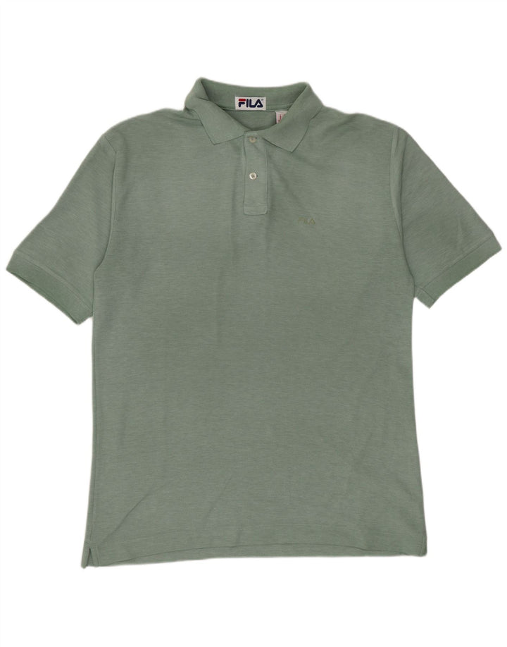 Tricou polo Fila pentru bărbați, bumbac verde mediu