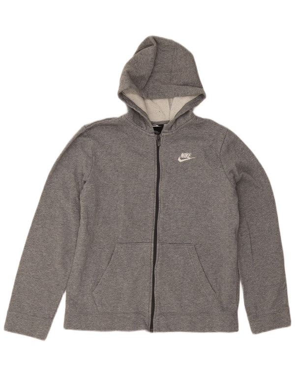 Pulover Nike pentru băieți, cu formă standard, cu fermoar, 13-14 ani, XL, gri