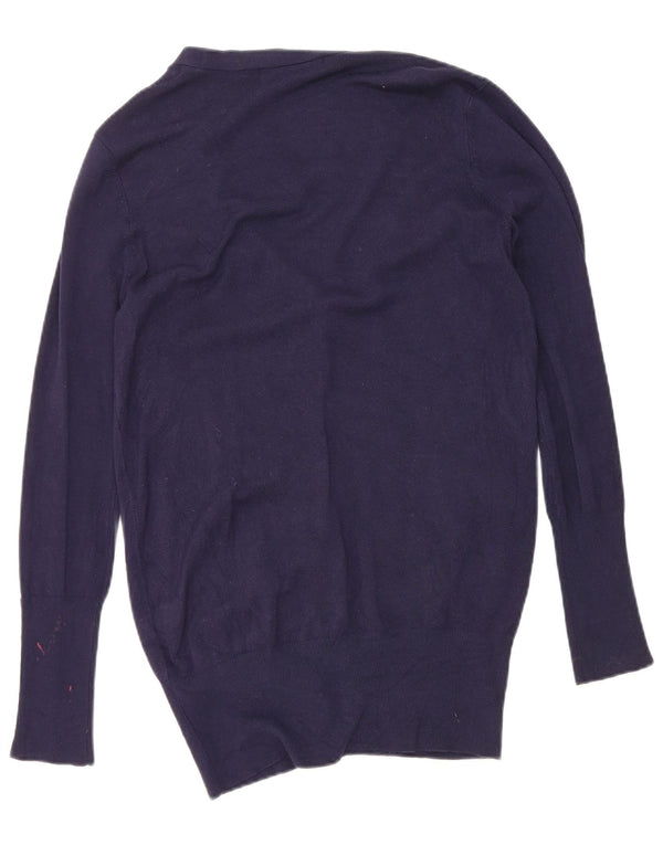 Pulover cardigan pentru femei Zara UK 16 mare, bleumarin, raion