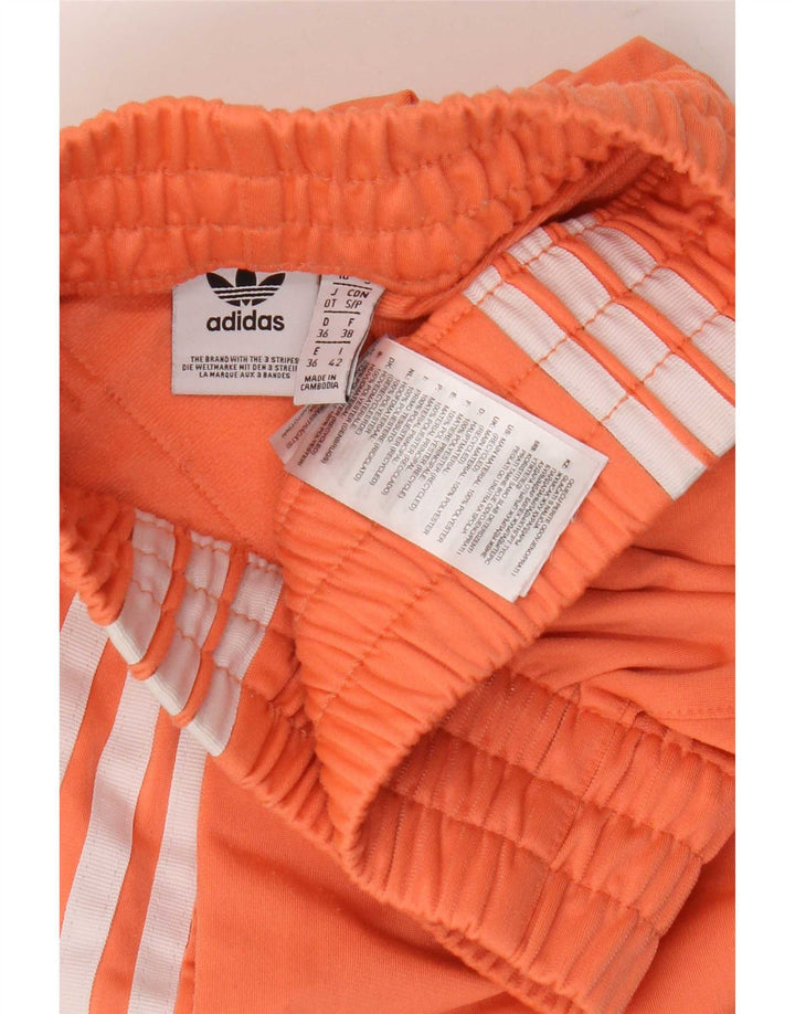Pantaloni scurti sport pentru femei Adidas UK 10 Poliester portocaliu mic