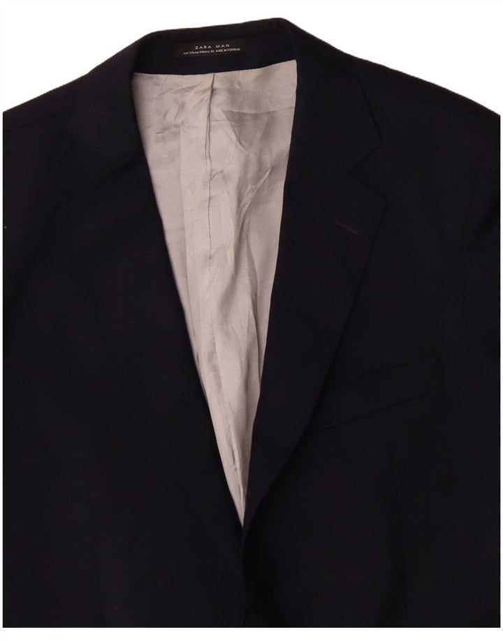 Blazer pentru bărbați Zara cu 2 nasturi EU 54 XL Bleumarin