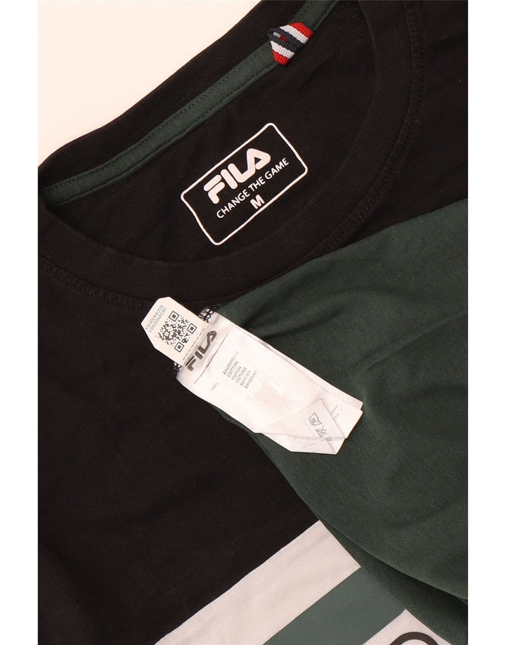 Tricou cu grafică Fila pentru bărbați Top mediu multicolor din bumbac color bloc
