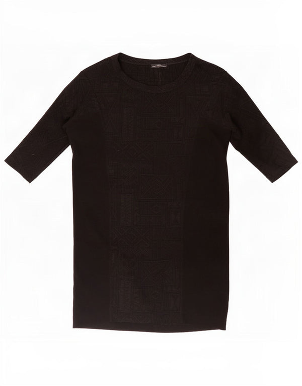 Zara, cu mâneci 3/4, Marea Britanie 10 Mic Negru Geometric