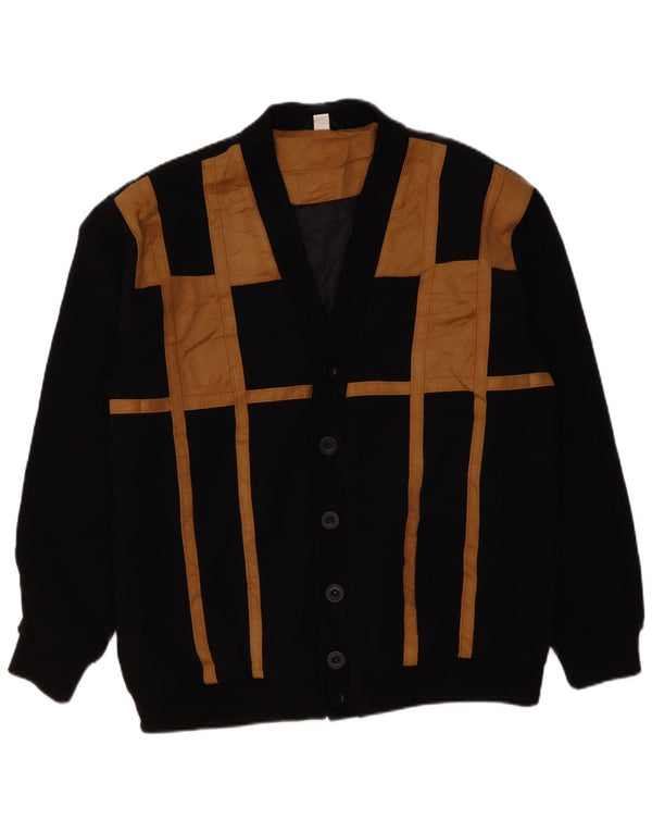 Bomber pentru bărbați VINTAGE UK 42 XL Poliester color bloc negru