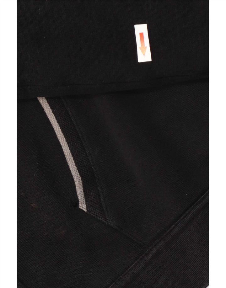 Pulover Armani pentru bărbați, cu fermoar, bumbac mare, negru