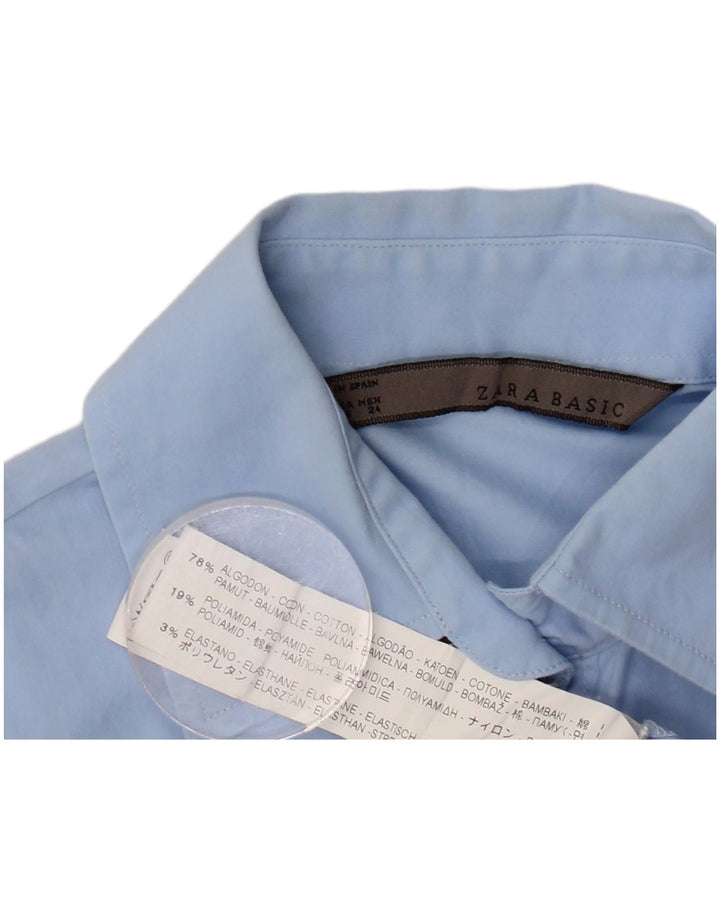 Body cu mânecă lungă pentru femei ZARA UK 6 XS Bumbac albastru