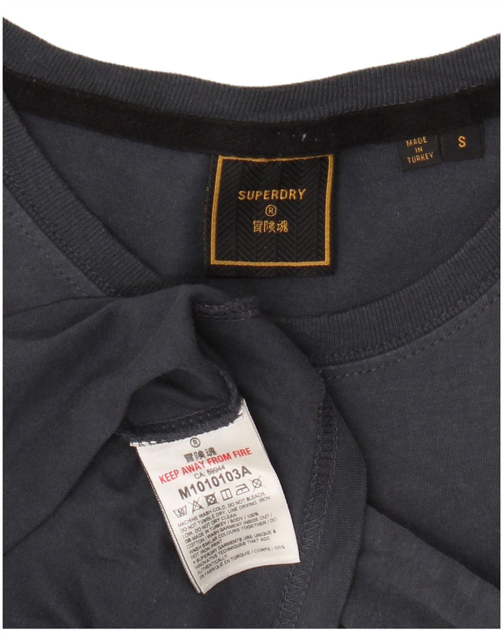 Tricou grafic pentru bărbați Superdry Top mic, gri, bumbac