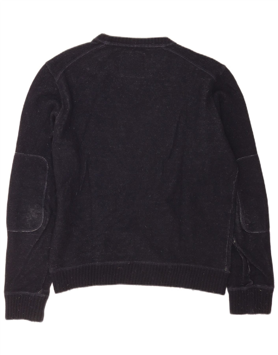 Pulover pentru bărbați Woolrich, cu grafică, cu gât de barcă, lână medie bleumarin
