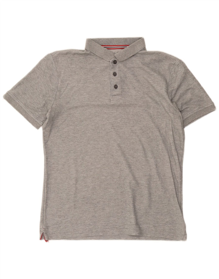 Cămașă polo de golf Calvin Klein pentru bărbați, gri mediu cu pete