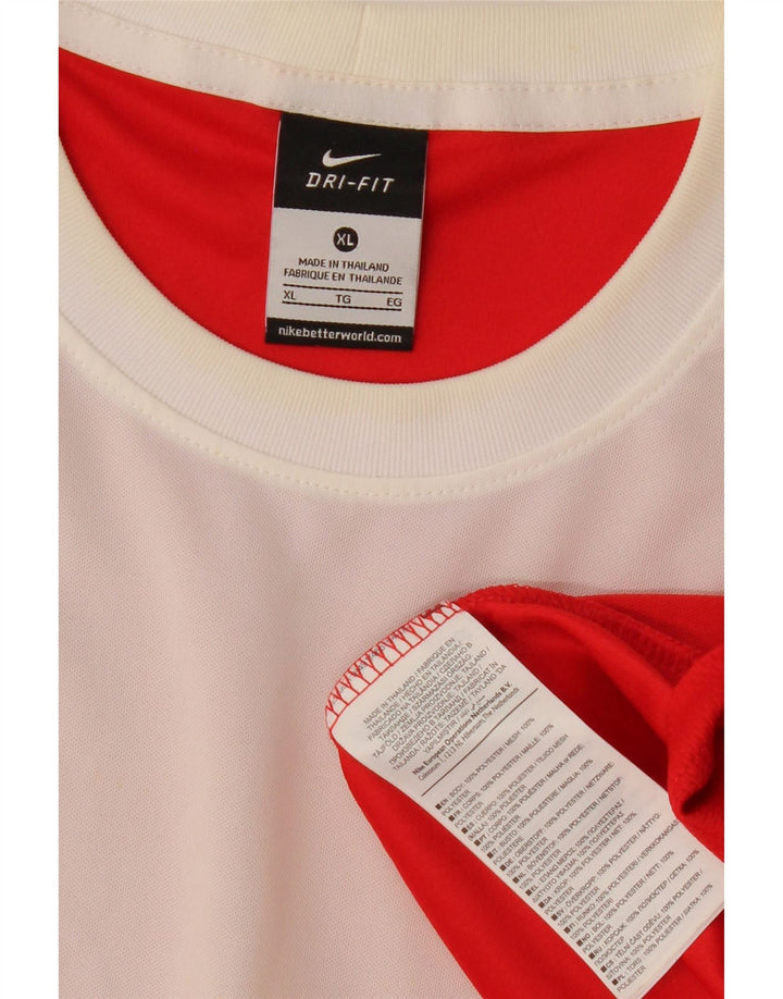 NIKE Bărbați Dri Fit Top cu mânecă lungă XL, roșu, poliester color bloc