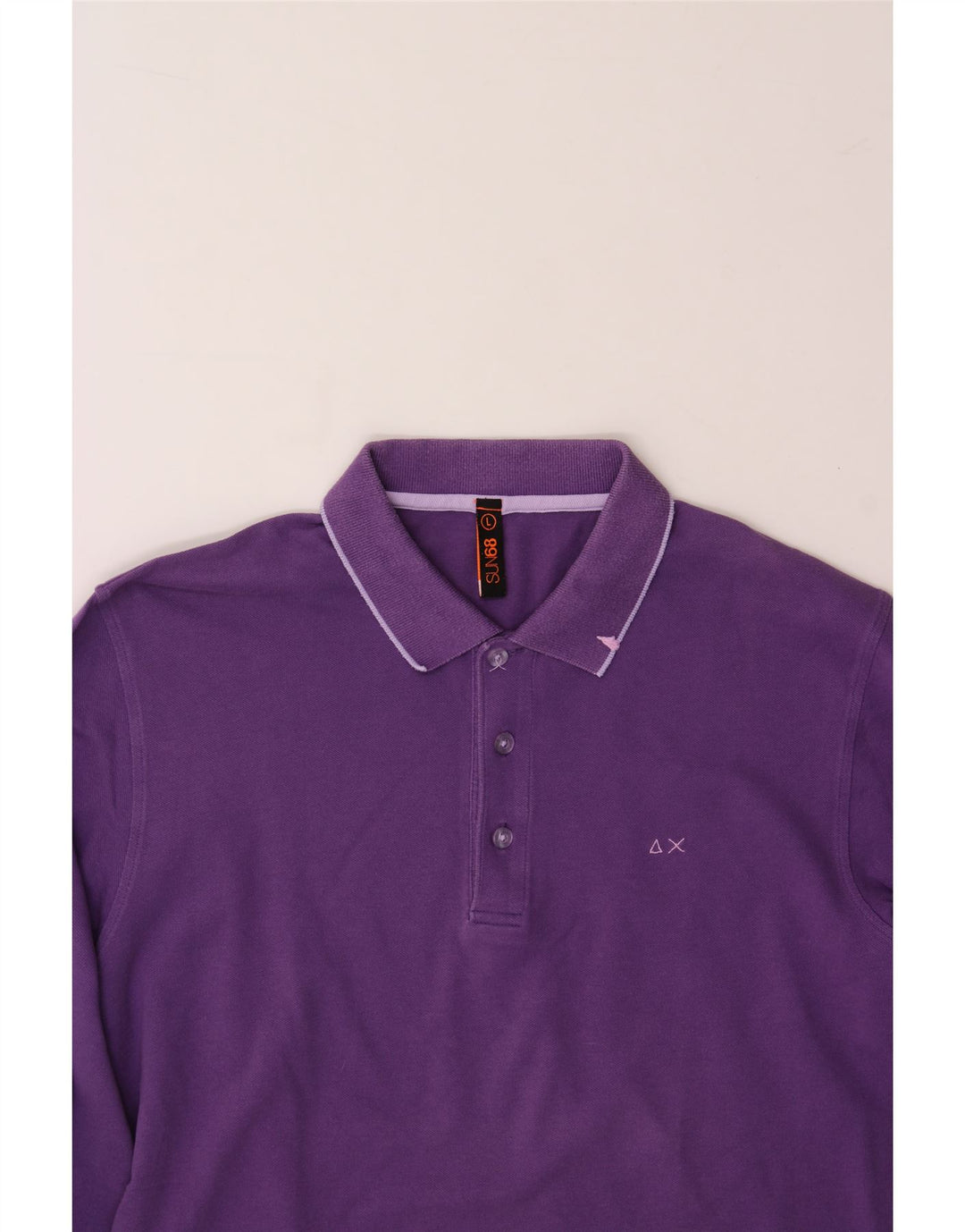 Mens Long Sleeve Polo Shirt Large Vintage Sun68 and Second-Hand Sun68 from Messina Hembry 