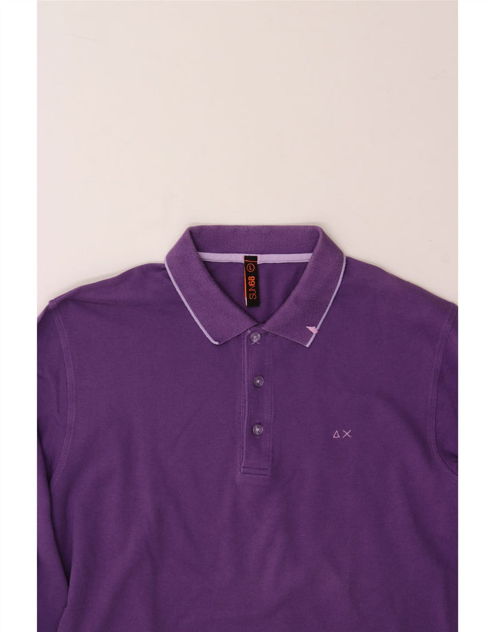 Mens Long Sleeve Polo Shirt Large Vintage Sun68 and Second-Hand Sun68 from Messina Hembry 