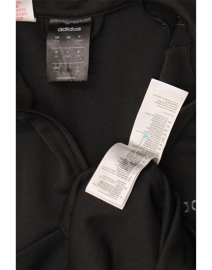 ADIDAS Boys Climalite Tracksuit Top Jacket 13-14 Years Black Polyester Vintage Adidas and Second-Hand Adidas from Messina Hembry 