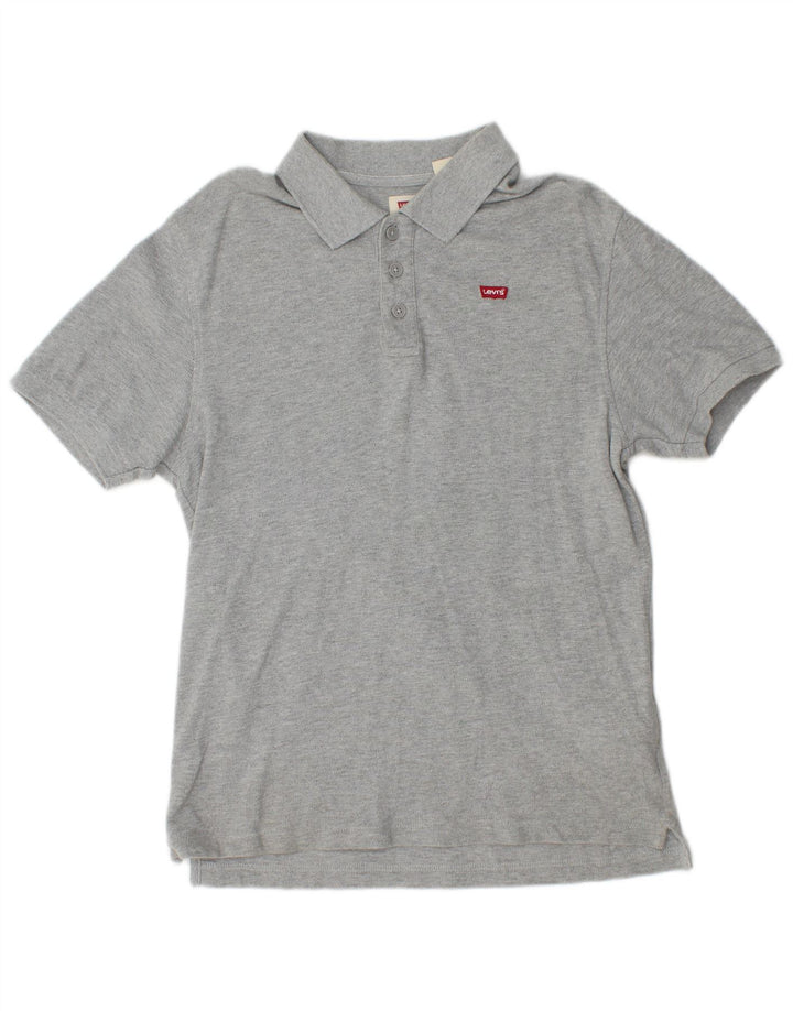 Tricou polo Levi's pentru bărbați, bumbac gri mic