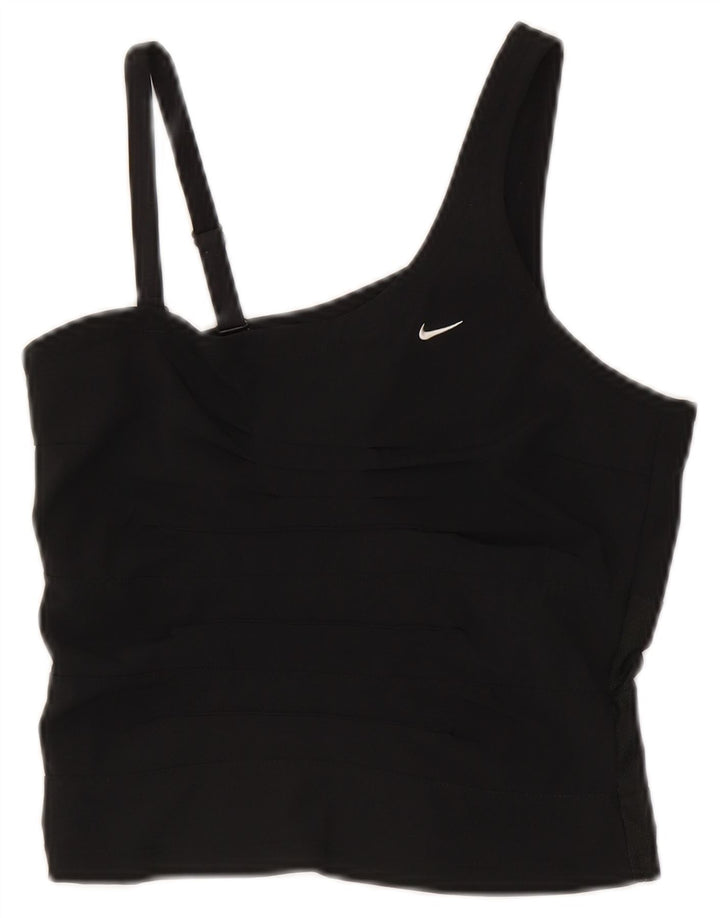 Vest Crop Top pentru femei Nike UK 8 Small Black