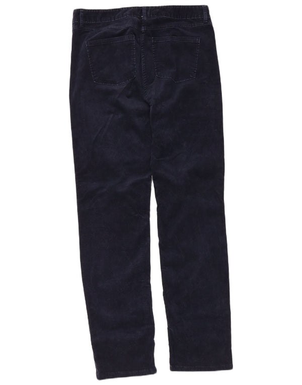 Pantaloni din velur pentru femei Marks & Spencer UK 14 Large W32 L31 Bleumarin