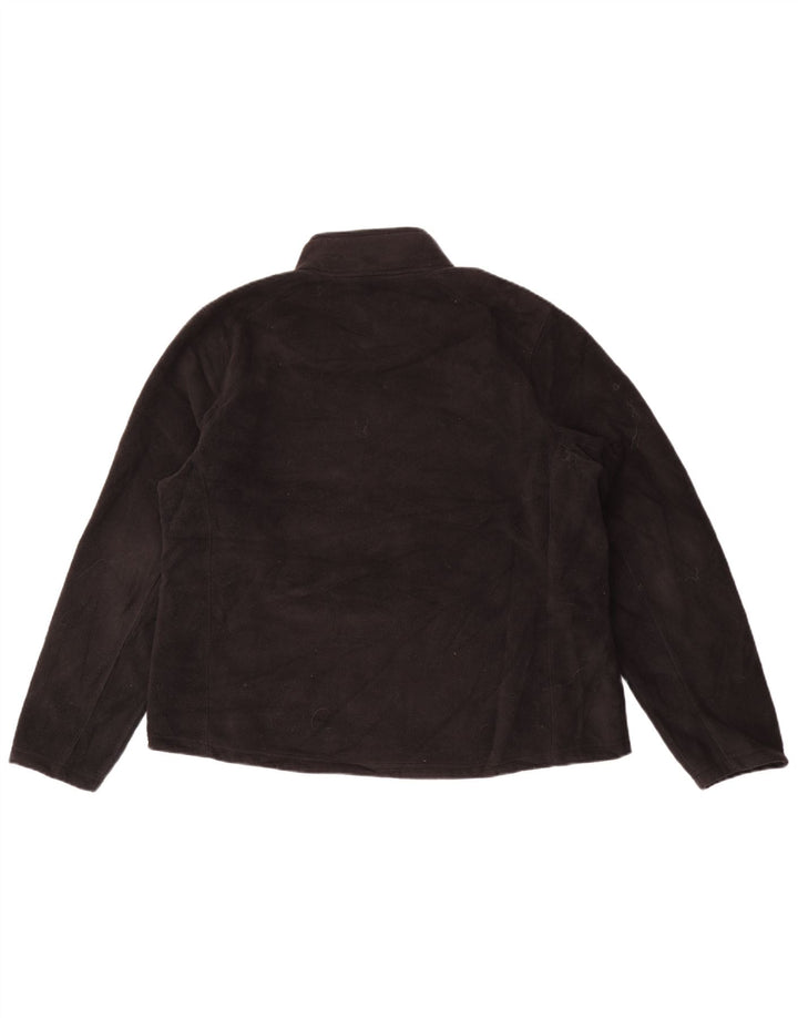 Jachetă fleece supradimensionată pentru femei Eddie Bauer UK 18 XL poliester negru