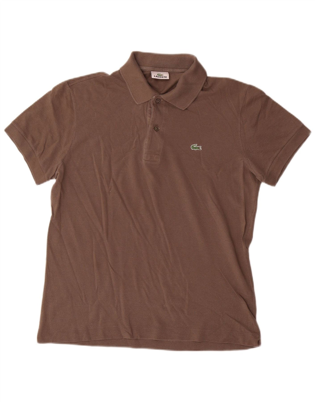 Tricou polo Lacoste pentru bărbați, mărimea 3, bumbac maro mic