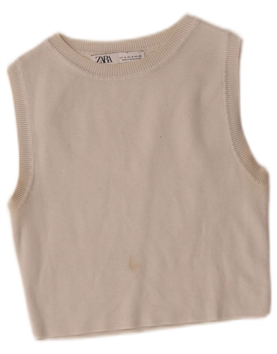 Top cu vestă pentru femei Zara UK 12 Medium Off White
