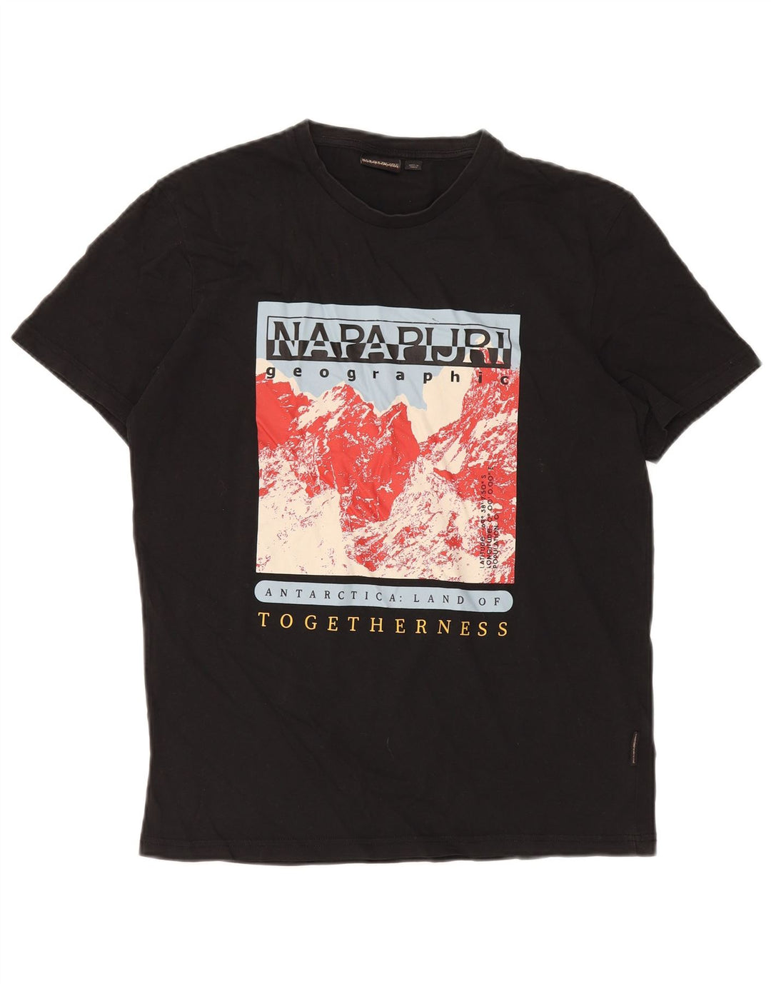 Tricou grafic pentru bărbați Napapijri Top Medium Black Bumbac