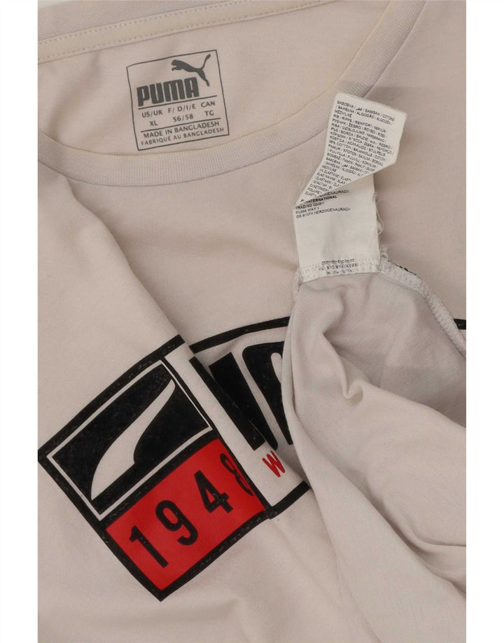 Tricou grafic Puma pentru bărbați Top XL Bumbac alb