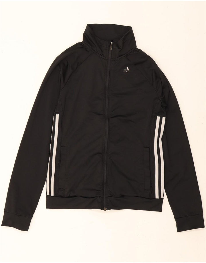 ADIDAS Womens Tracksuit Top Jacket UK 4/6 XS Black Polyester Vintage Adidas and Second-Hand Adidas from Messina Hembry 
