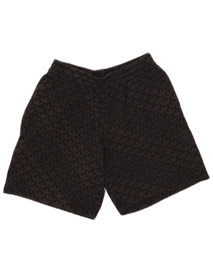 Pantaloni scurți sport grafic Adidas pentru bărbați, bumbac negru mic