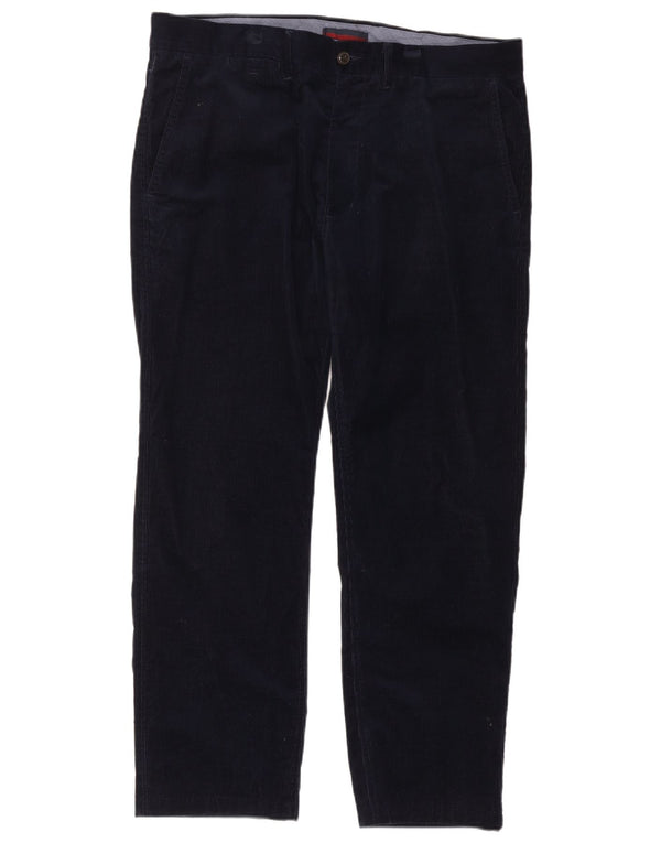 Pantaloni drepti din catifea pentru bărbați Marks & Spencer, Blue Harbour, L38 L31, bleumarin