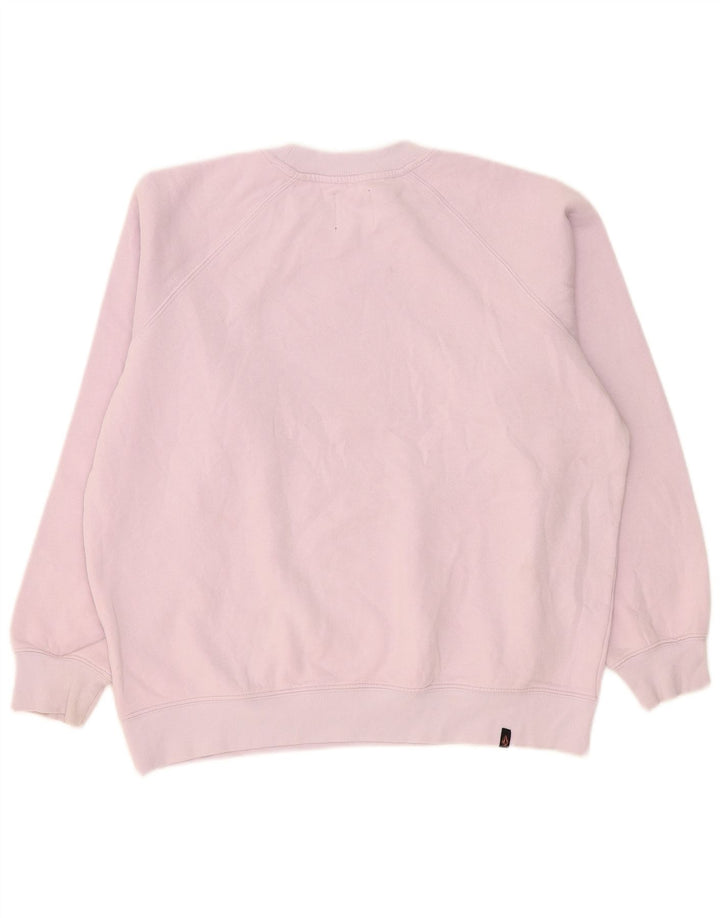 Pulover supradimensionat cu grafic pentru femei Volcom, bumbac mic, roz, US 4/6