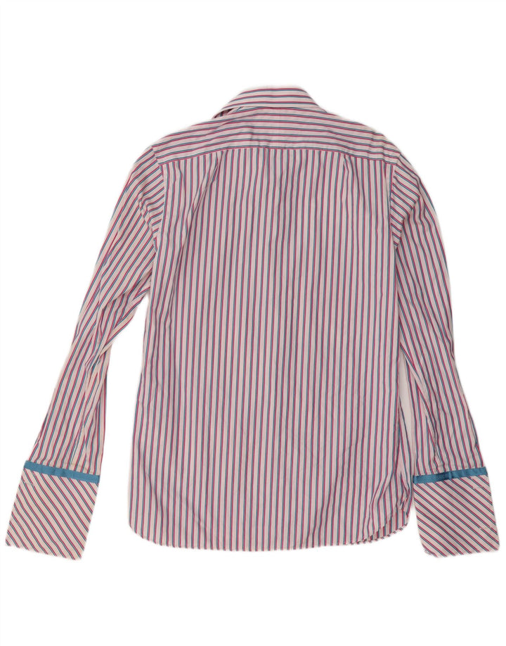 Cămașă formală pentru bărbați Ted Baker Mărimea 39 15 1/2 Bumbac cu dungi roz mediu