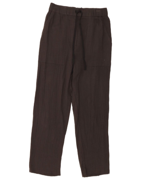 Pantaloni casual drepti pentru femei Zara Mici L26 L26 Bumbac gri