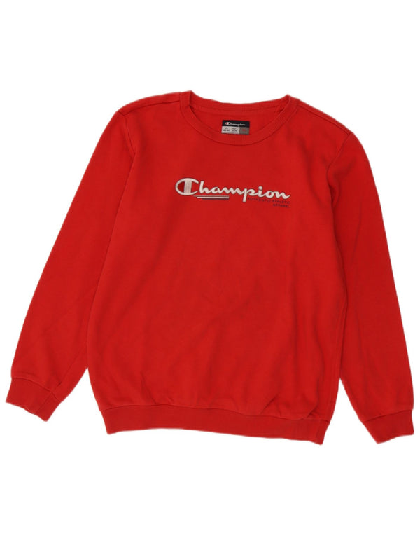 Pulover cu grafic pentru băieți Champion 13-14 ani XL bumbac roșu