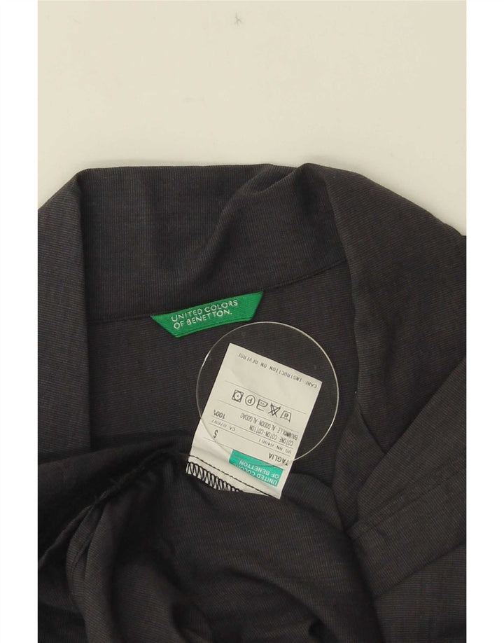 Cămașă supradimensionată pentru femei Benetton UK 10, bumbac gri mic