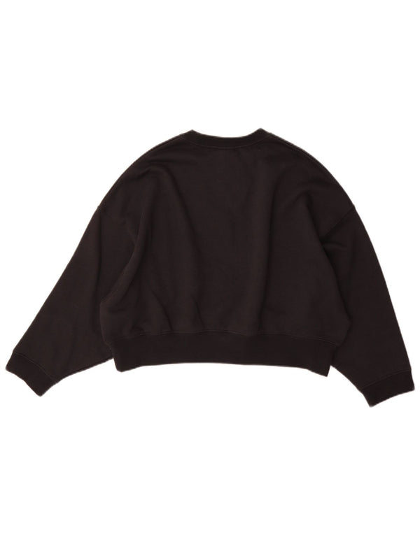 Pulover Nike pentru fete supradimensionat cu grafic 10-11 ani, mediu negru