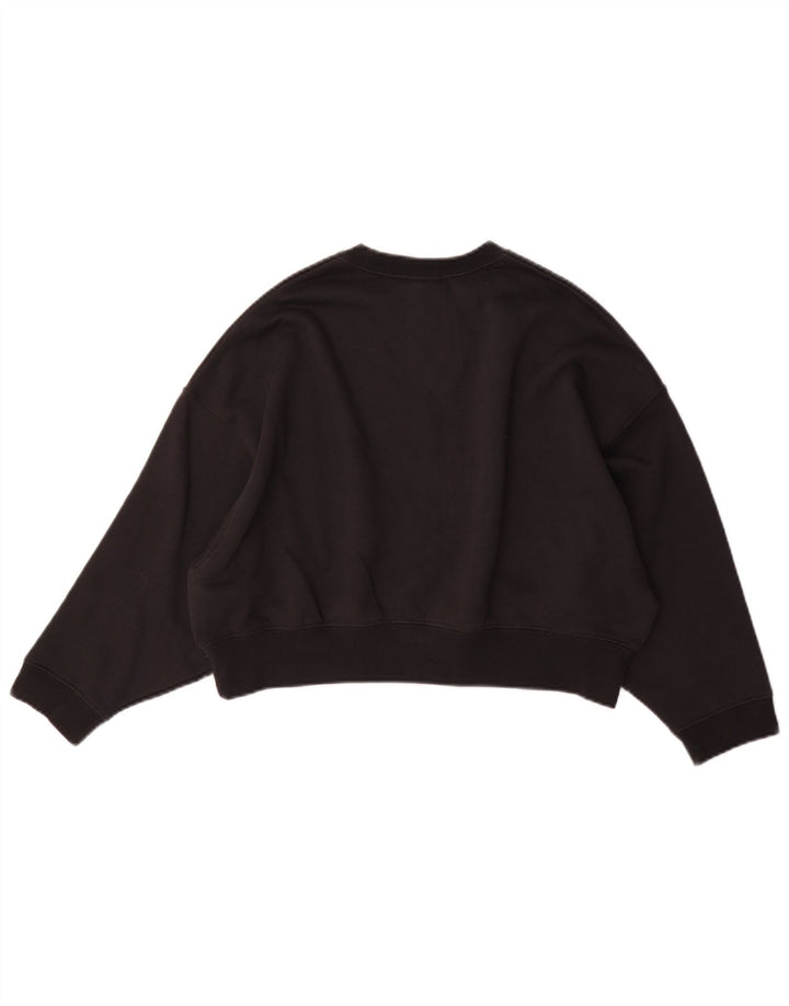 Pulover Nike pentru fete supradimensionat cu grafic 10-11 ani, mediu negru