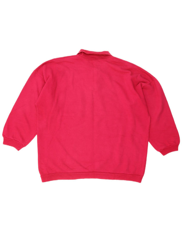 Pulover pentru femei Benetton cu gât polo supradimensionat UK 10 mic roz