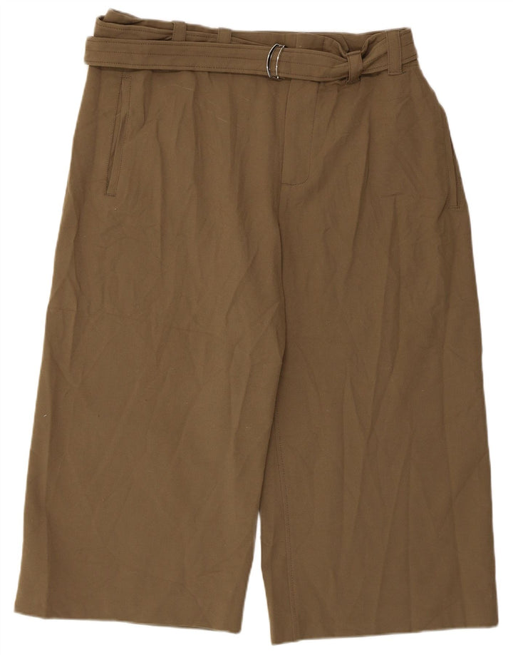 Pantaloni Capri pentru femei Zara 2XL W36 L20 Kaki Poliester