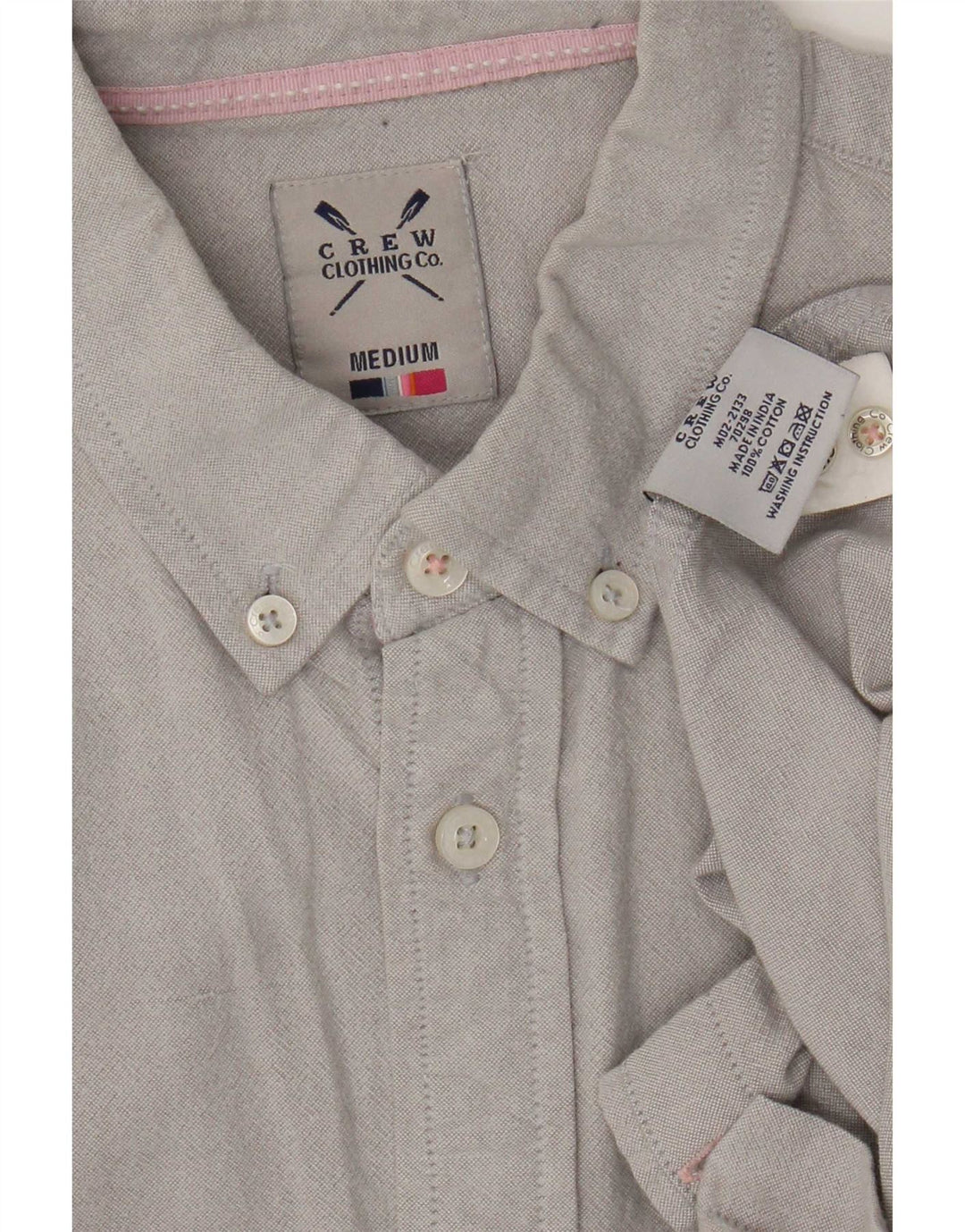 Crew Clothing Cămașă pentru bărbați, bumbac, gri mediu