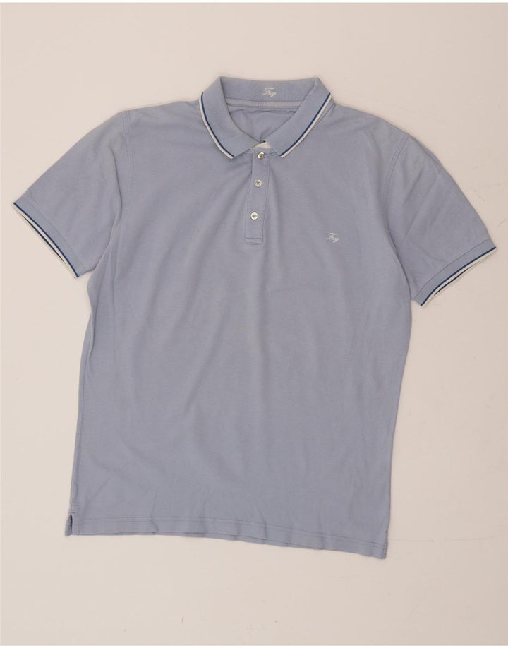 Tricou polo pentru bărbați FAY XL cu dungi albastre