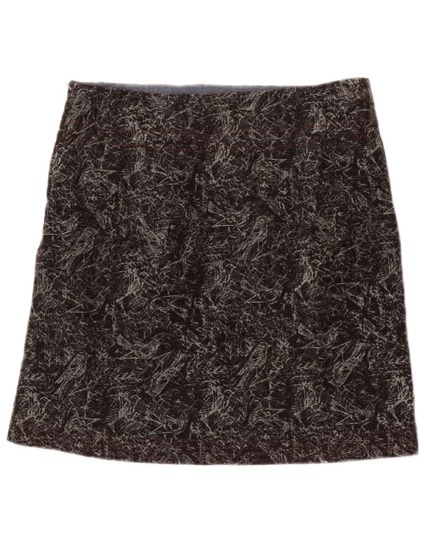 White Stuff Womens Abstract Pattern Corduroy Mini Fusta UK 8 Small W28 Gri