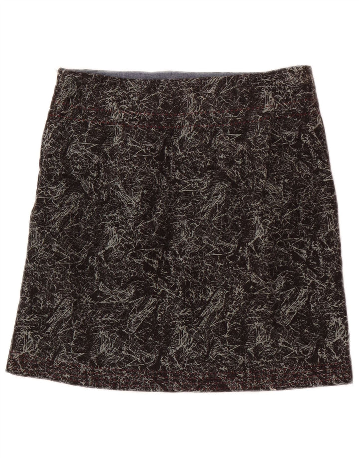 White Stuff Womens Abstract Pattern Corduroy Mini Fusta UK 8 Small W28 Gri