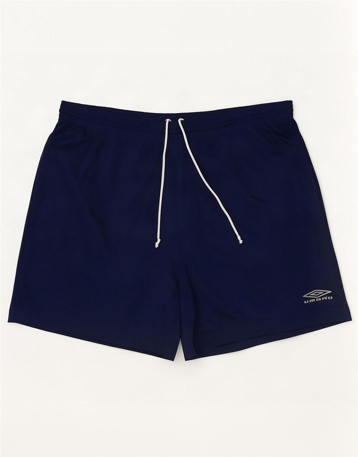 Pantaloni scurți sport Umbro pentru bărbați, mari, bleumarin, cu dungi